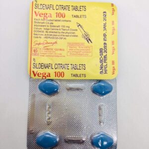 Front & Back Side Of Vega Sildenafil Citrate 4 Tablets